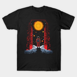 Astronaut  | Trippy  Sci-Fi Space Astronaut | Door To Eternity T-Shirt